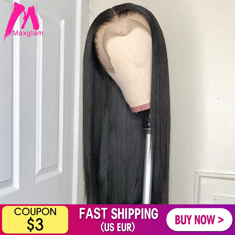Lace Front Human Hair Wigs Short Straight 28 30 40 inch Brazilian Natural Color Frontal Wig Pre Plucked Cheap For Black Women