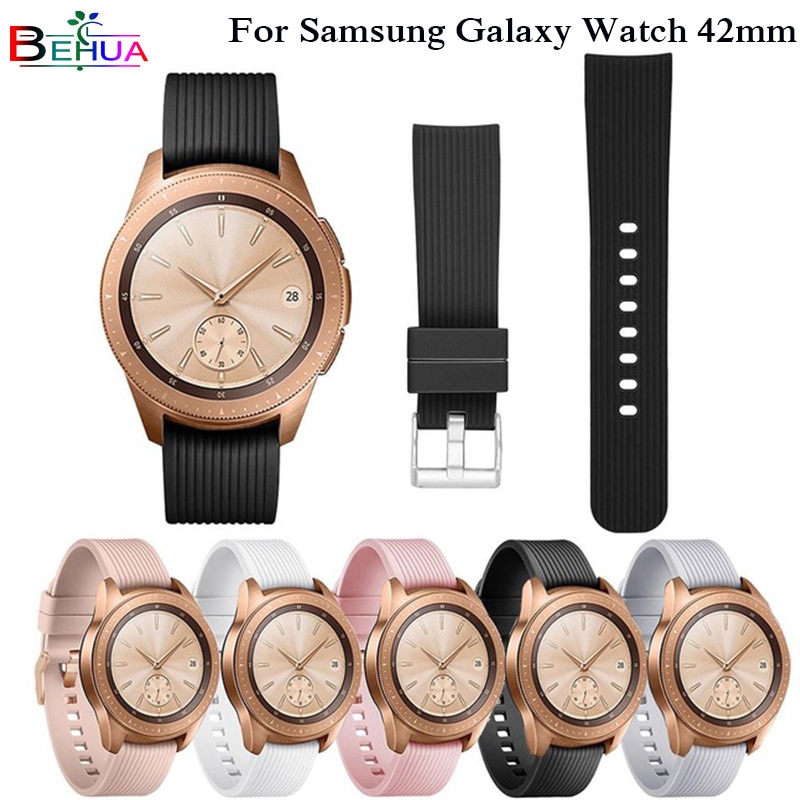 20mm Sports Silicone Band For Samsung Galaxy Watch SM-R810 42MM & Gear 2 Sport Strap For Huami Amazfit Bip/Amazfit 2 Smart Watch