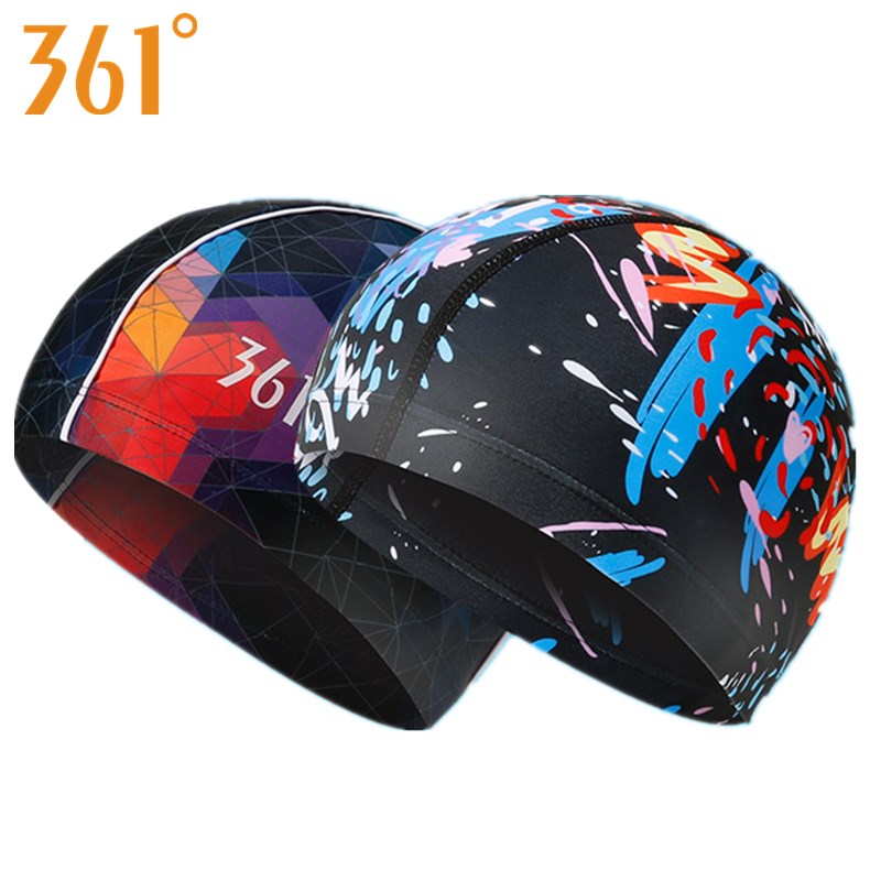 361 Water Sports Men Swimming Cap for Pool Swim Caps Long Hair Women Swimming Hat for Men Quality Fashion Print Brand