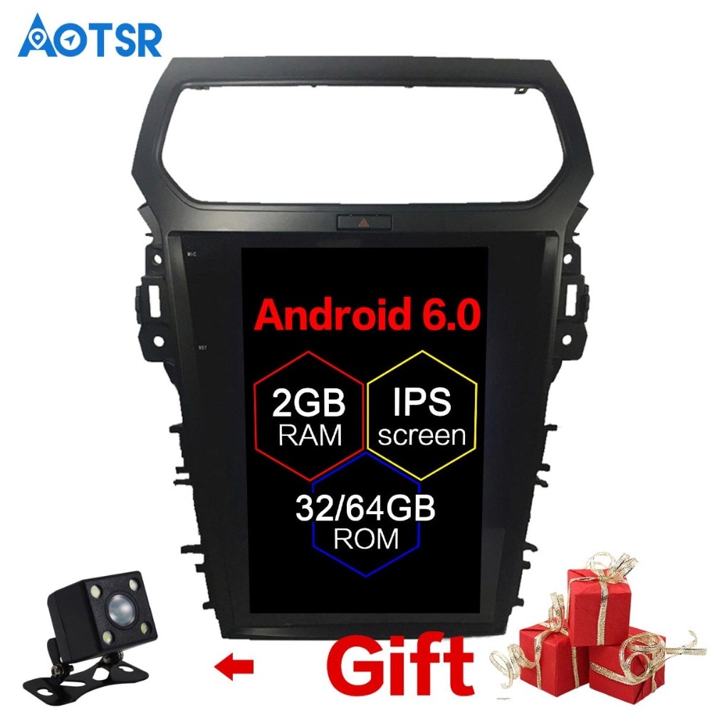 Tesla style Android Car DVD Player GPS Navigation For Ford Explorer 2011 2012 2013 2015 2016 car stereo multimedia audio car Pad