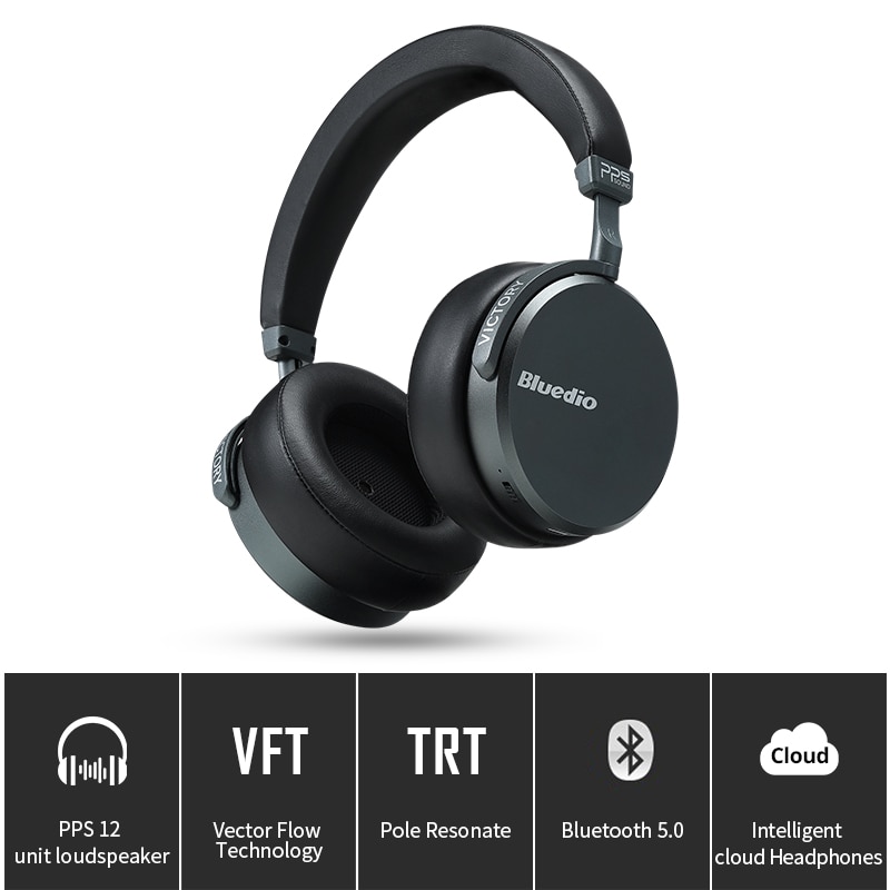 Bluedio V2 high-end headset PPS12 drivers bluetooth wireless headphones with microphone for phones updated version of Victory