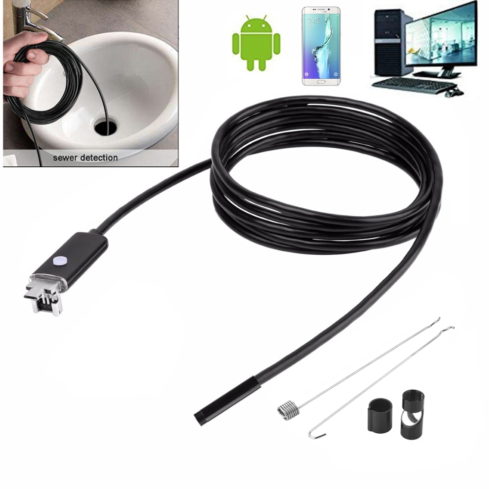 New 5.5mm 7/8mm 1M 2M 5M 10M USB Cable Waterproof 6LED Android Endoscope 1/9 CMOS Mini USB Endoscope Inspection Camera Borescope