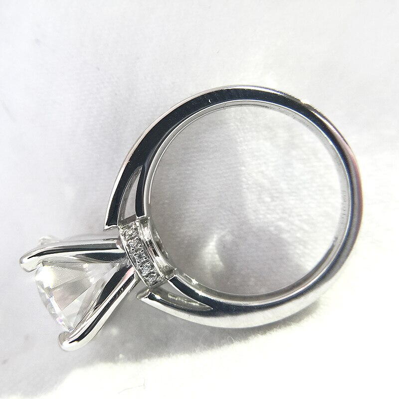 Solid 14K White Gold DF Color 3 or 5 Carat Moissanite Halo Engagement ring For Women
