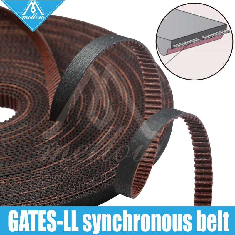 High quality 3D printer GATES-LL-2GT gear synchronous belt GT2 Width 6MM 9MM 10MM timing belt , wear resistant for BLV mgn Cube