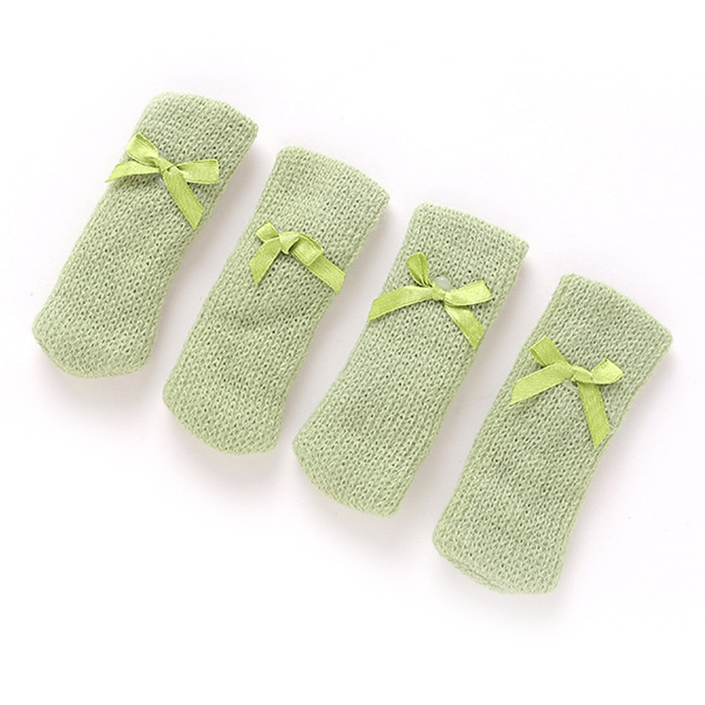 4pcs Knitting Chair Leg Socks Floor Protector Furniture Legs Non-slip Pad Table Legs Prevent Dog Cat Scratching legs cover