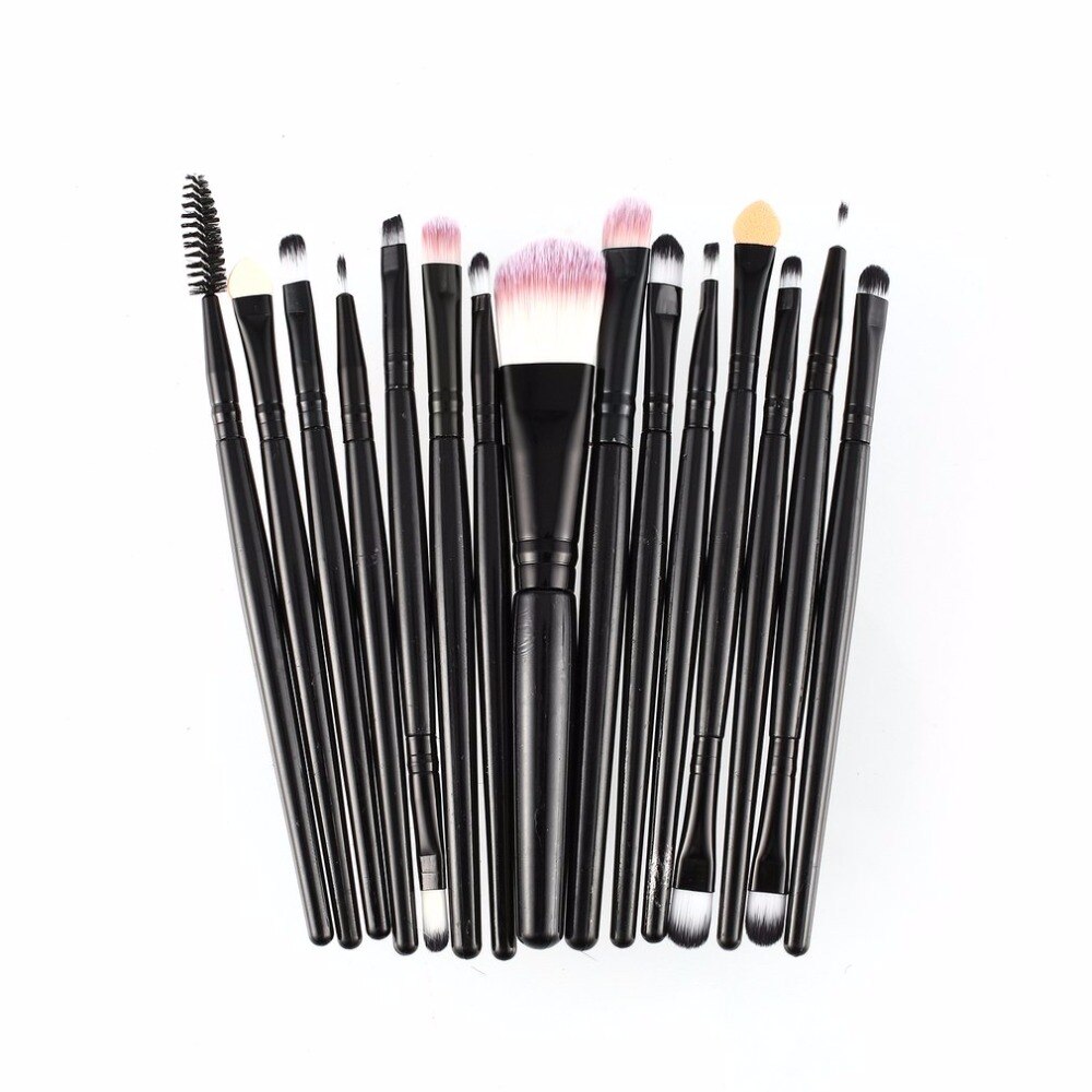 15pcs/set Makeup Brushes Kit Eyelash Lip Foundation Powder Eye Shadow Brow Eyeliner Brush Cosmetic Make Up Brush Beauty Tool