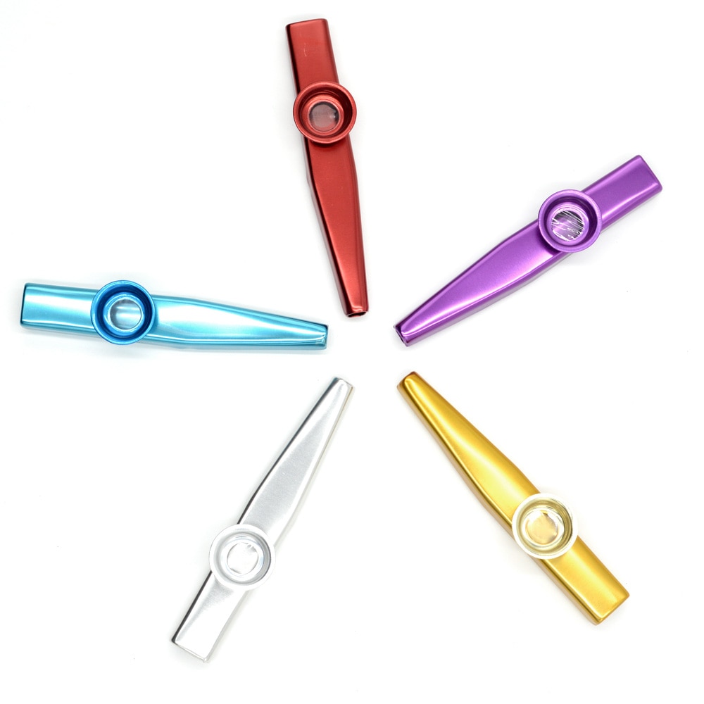 Simple Design Lightweight Portable Metal Kazoo Lightweight for Beginner Flute Instrument Music Lovers Woodwind Instrument