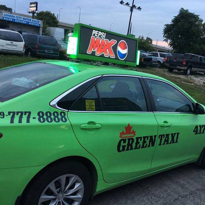 Full color taxi advertising screen P2.5 led signs car roof led display outdoor