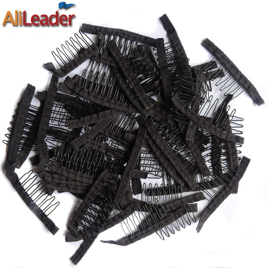 Alileader 12Pcs/Lot Wig Accessories Hair Wig Cap Combs For Extensions And Clips With Lace For Wig Cap