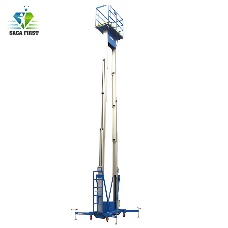 6-24m mini mobile electric Dual Mast Adjustable Work Platform Aluminum with CE