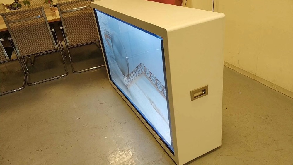 43 inch advertising transparent lcd touch screen display kiosk with Windows or Android OS