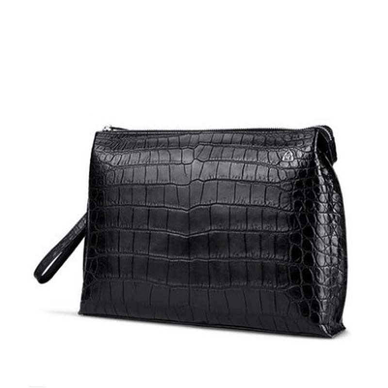 gete new New crocodile leather men hand bag men clutch bag large capacity hand bag fashion personality crocodile bag men's bag