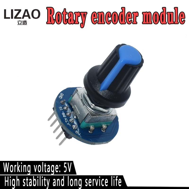 WAVGAT Rotary Encoder Module for Arduino Brick Sensor Development Round Audio Rotating Potentiometer Knob Cap EC11