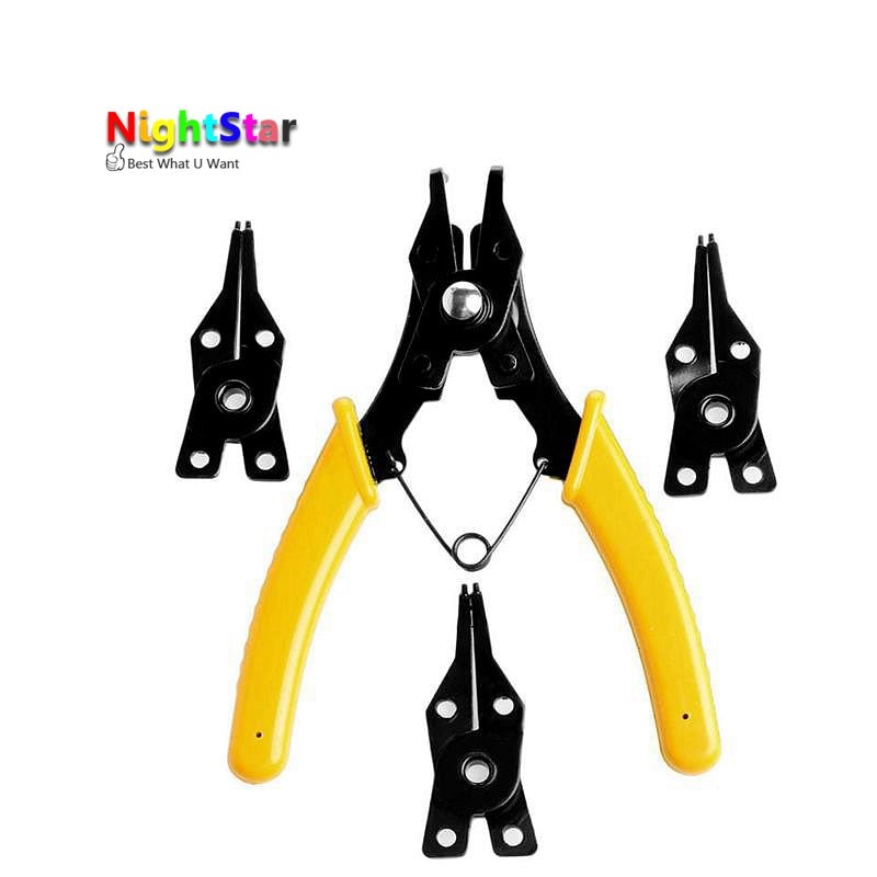 4 IN 1 Multifunctional Snap Ring Pliers Multi Tools Multi Crimp Tool Internal External Ring Remover Retaining Circlip Pliers