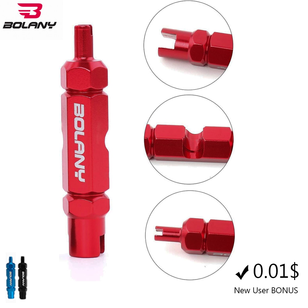Bolany 1Pcs Bicycle Nozzle Valve Core Tool Bike Tire Repair Kits Double Head Wrench Multifunctional Portable Disassembly Spanner