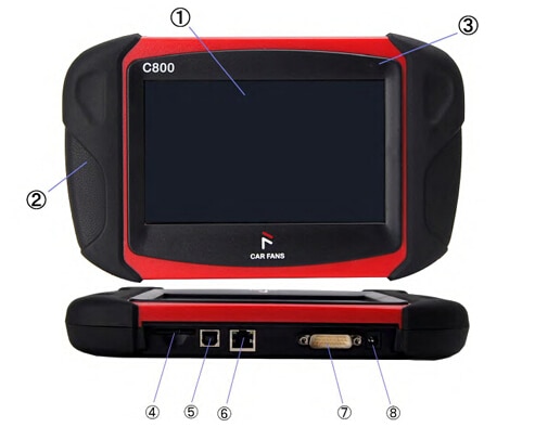CAR FANS C800+ Diesel & Gasoline Vehicle Diagnostic Tool for Commercial Vehicle Passenger Car Machinery with Special Function