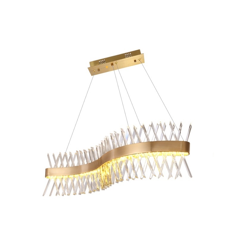 Modern Crystal Hanging Lamps LED Pendant Lights Lustre Lighting Fixtures Villa Luminacion Living Room Suspension Luminaire