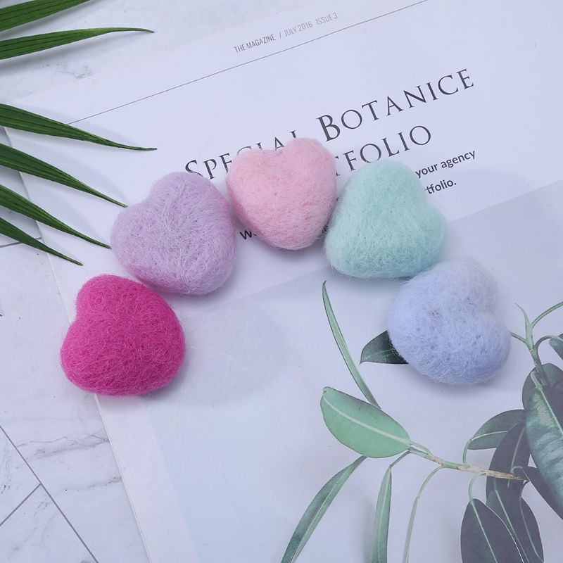Woolen Heart Newborn Heart Shape Stuffed Felt Baby Photography Props Photo Shot Cute DIY Headdress Hair Band Hat Clothing Decor