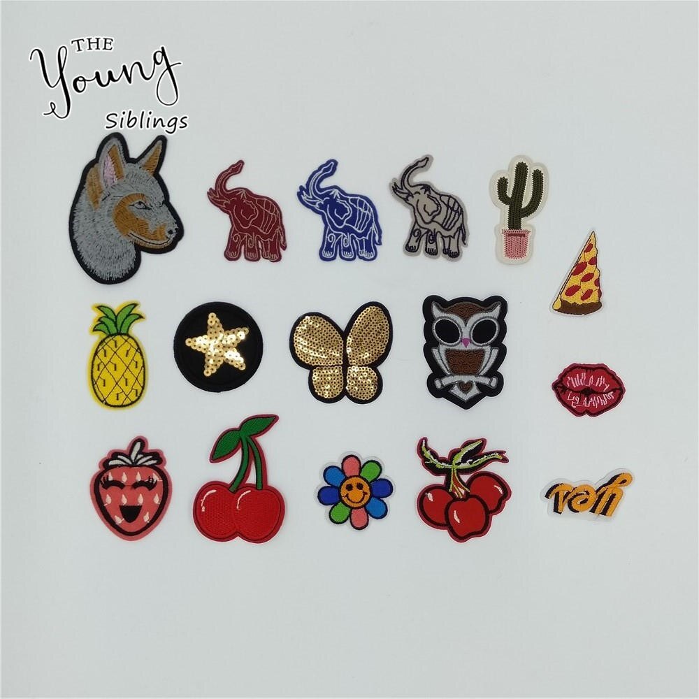 Fashion style Select Hot melt adhesive Applique Embroidery DIY Sewing Badges Craft Clothing Accessories Iron on patch C628-