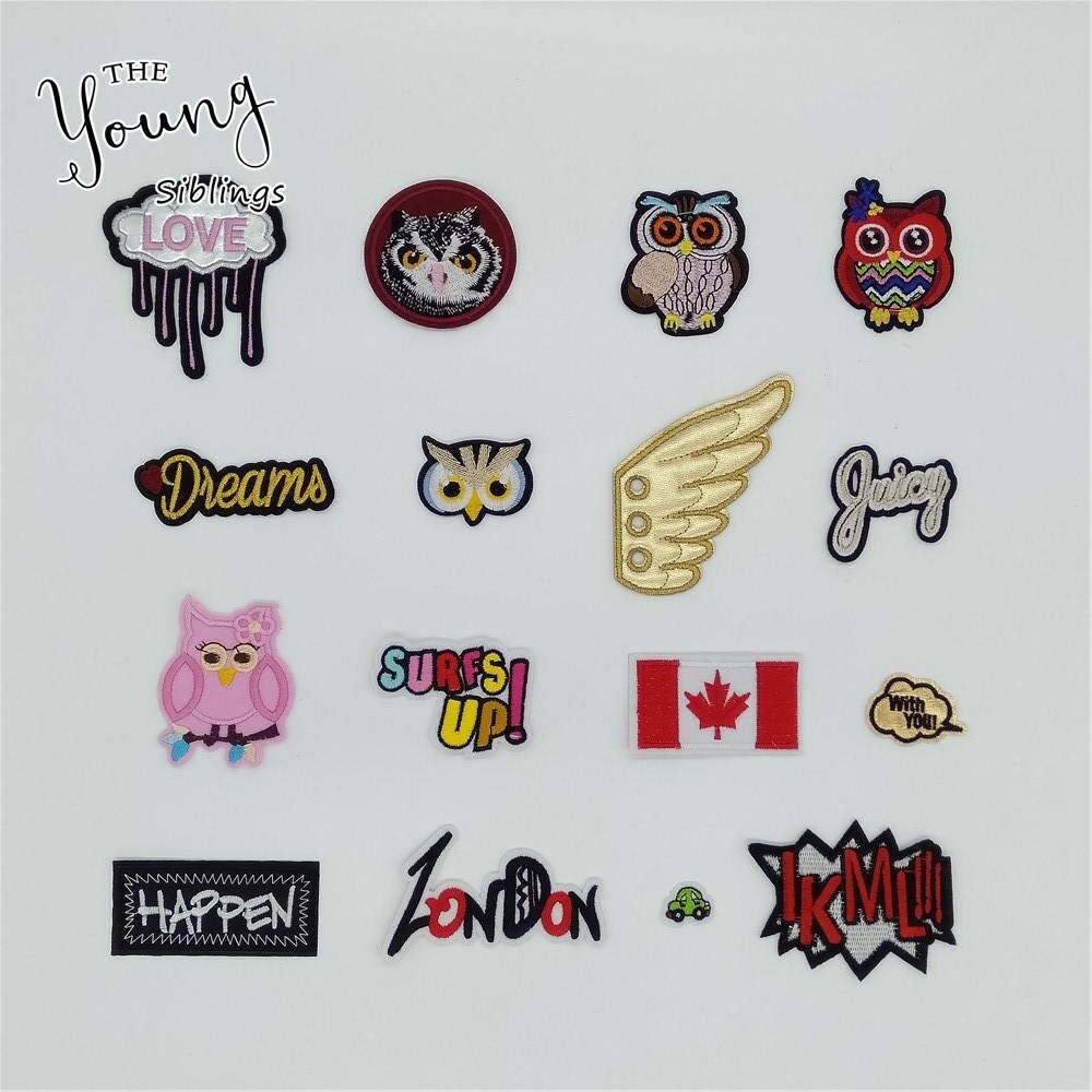 Hot sell Iron on patches Clothing hot melt adhesive DIY Clothing Accessories Embroidery Applique Sewing Craft supplies Sticker