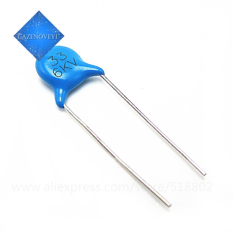 1pcs/lot 6KV33J High-voltage ceramic capacitors 6KV 6000V 33P 33J In Stock