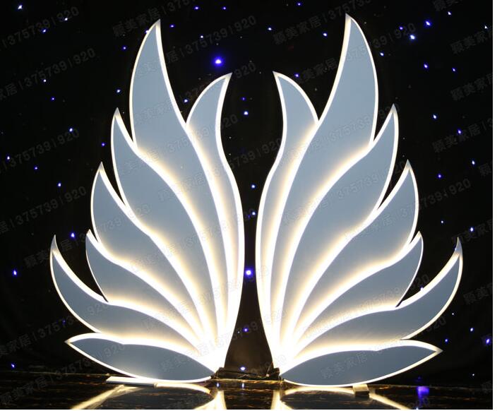 New PVC Wedding Goods, Sculpture Projects, Stage Arrangement, Three-dimensional Luminous Angel Wings
