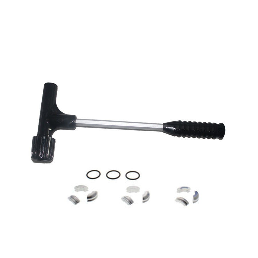 Dark gray or blue color Impact bullet puller with three sets of collets