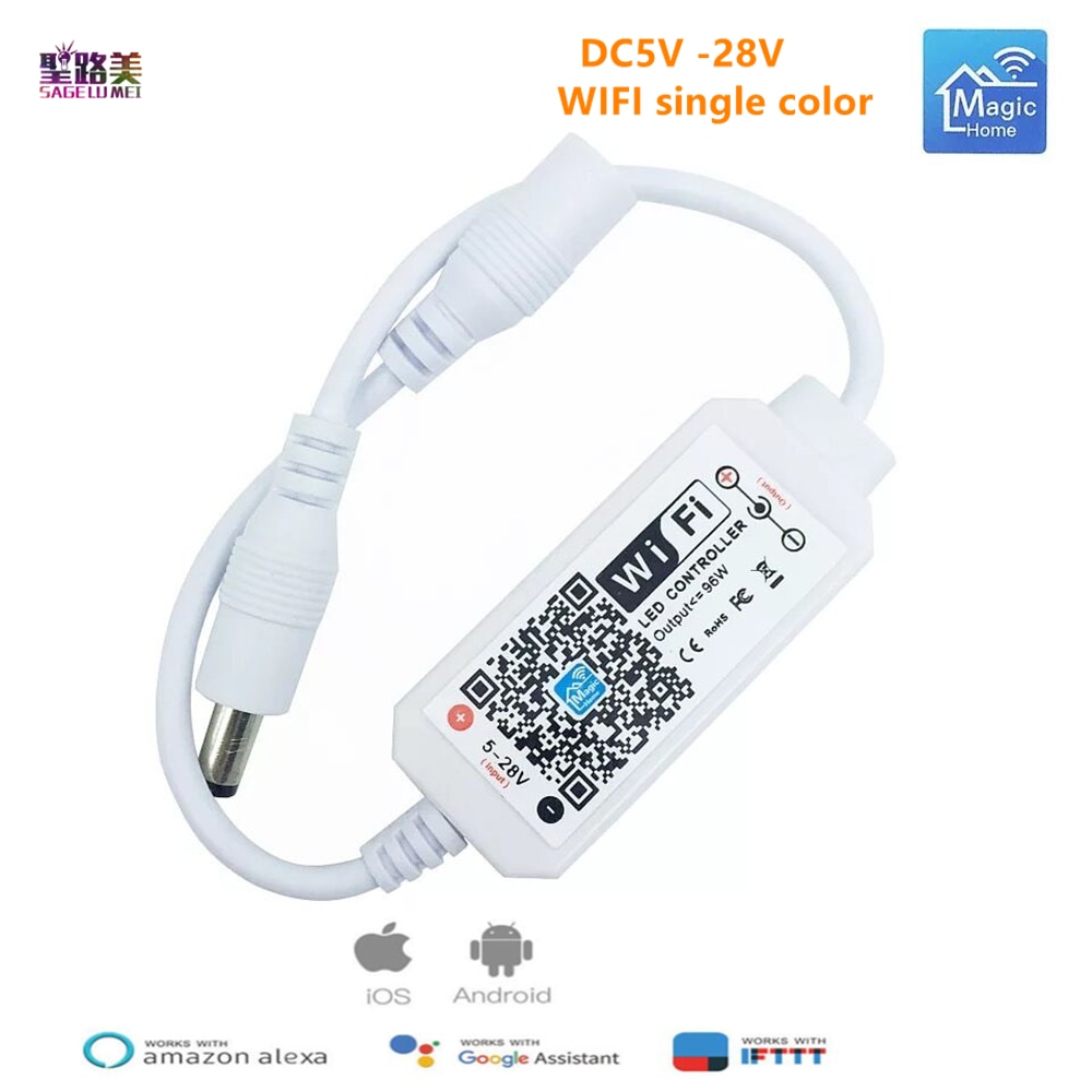 Magic Home DC5V 12V 24V Bluetooth Wireless WiFi Controller,RGB/RGBW IR RF LED Controller for 5050 WS2811 WS2812B Pixel led strip