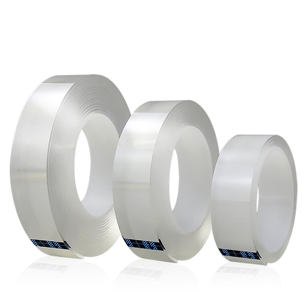 Magic Traceless double sided adhesive tape permanent face transparent washable Reusable No glue viscose soft material Stretched