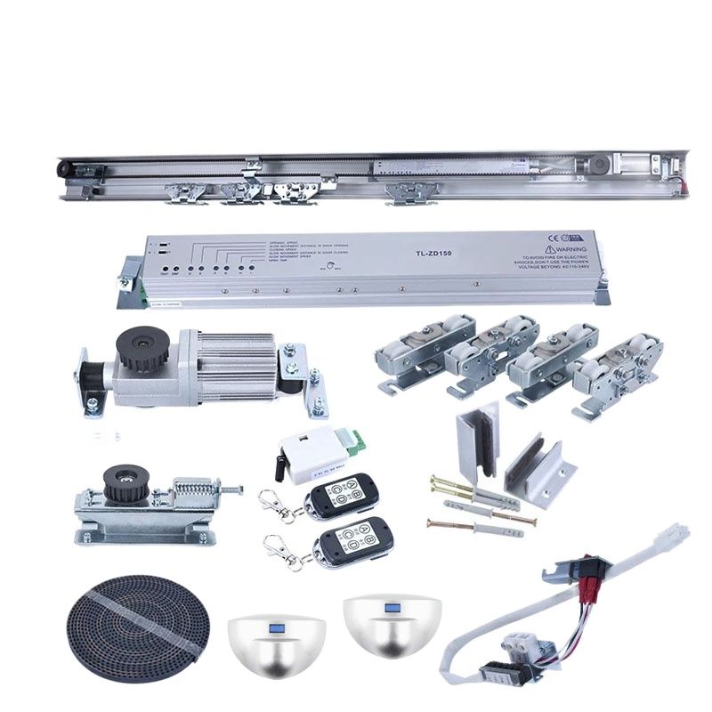 KINJOIN Electric Glass Door Double Door Sliding Door Automatic Door Opener For Shopping Malls,Hospitals, Et