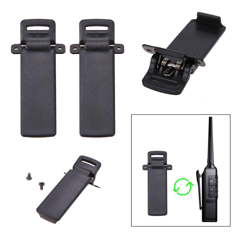 2Pcs Walkie Talkie Spare Part Back Belt Clip for Baofeng 2-way Radio UV5R Replace The Back Clip Radio Accessories
