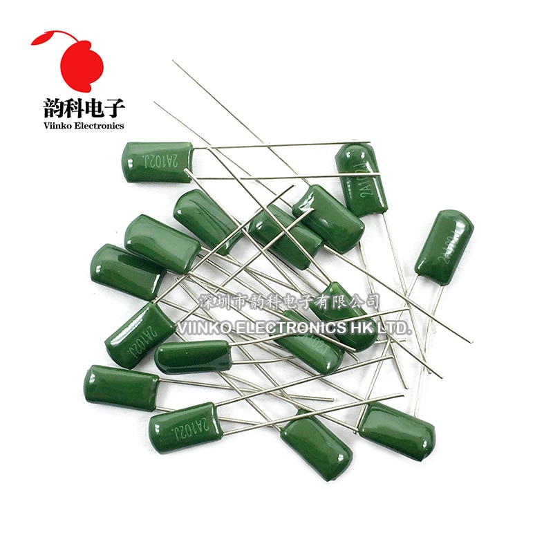 50pcs Polyester film capacitor 100V 1nF 1.5nF 2.2nF 100nF 2A471J 2A102J 2A152J 2A222J 2A392J 2A332J 2A472J 2A103J 2A473J 2A104J
