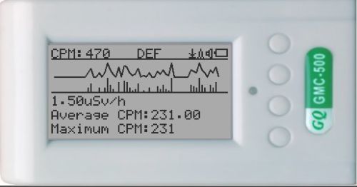 GQ GMC-500 Geiger Counter Radiation Detector Monitor Dosimeter Beta Gamma X-Ray
