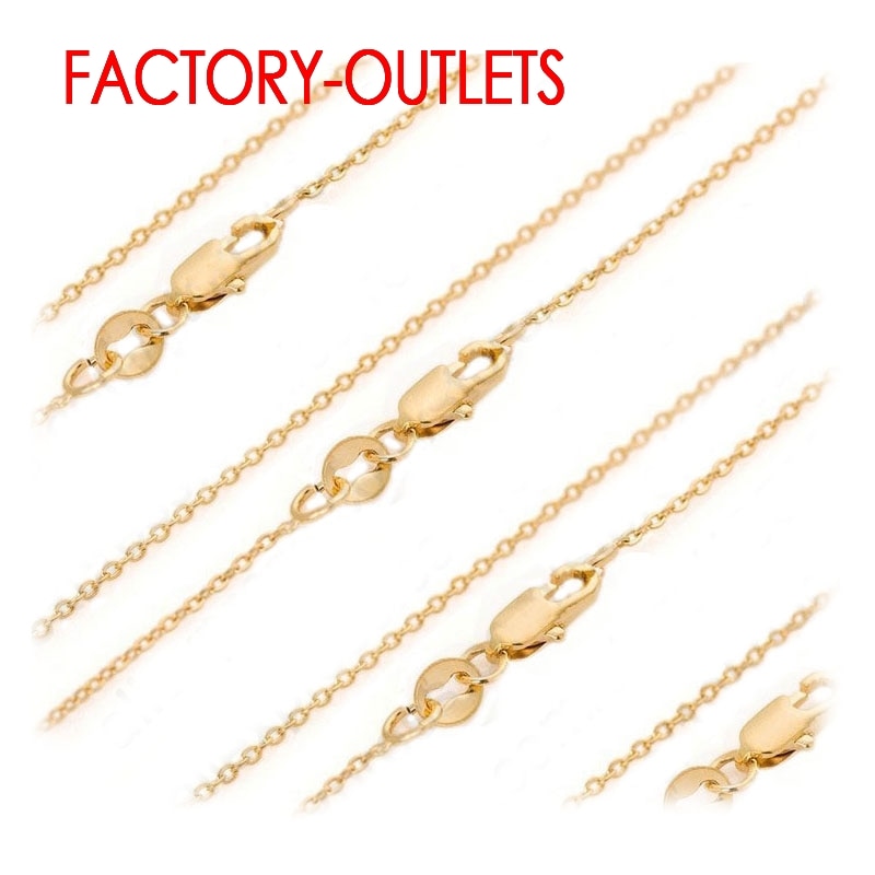 1PC Nice Accessories Findings 16"-30" Necklace Chains O Gold Link Rolo Chain+Lobeter Clasp Pendant Super Cheap