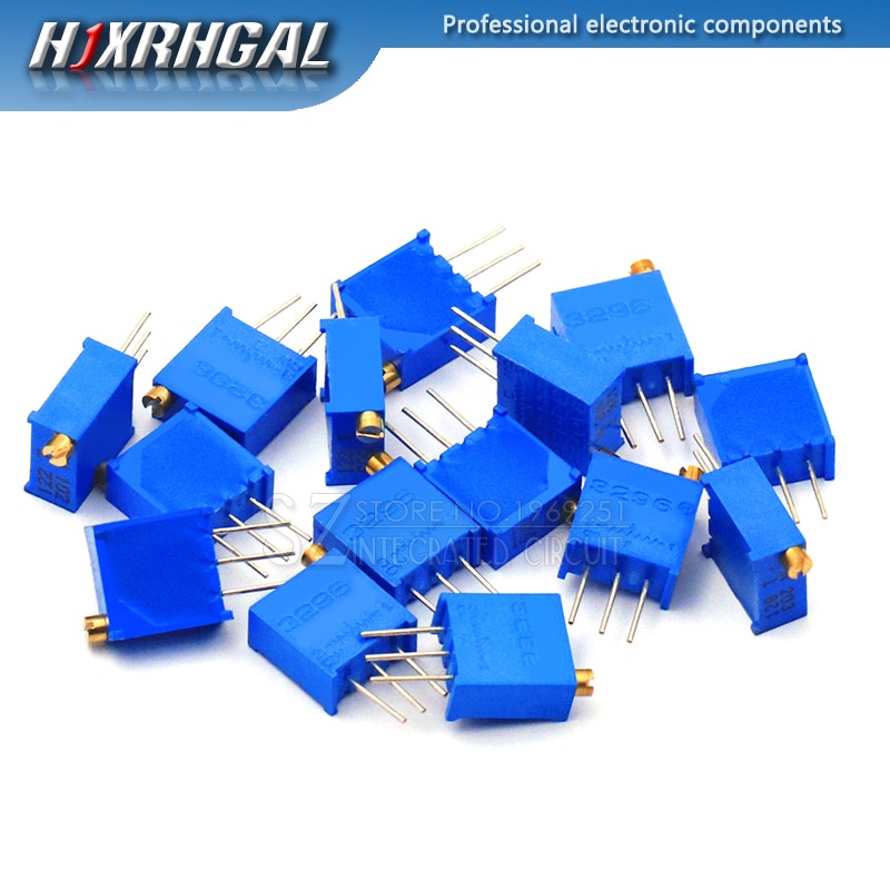 1PCS 3296W 3296 50 100 200 500 ohm 1K 2K 5K 10K 20K 50K 100K 200K 500K 1M ohm 103 100R 200R 500R Trimpot Trimmer Potentiometer