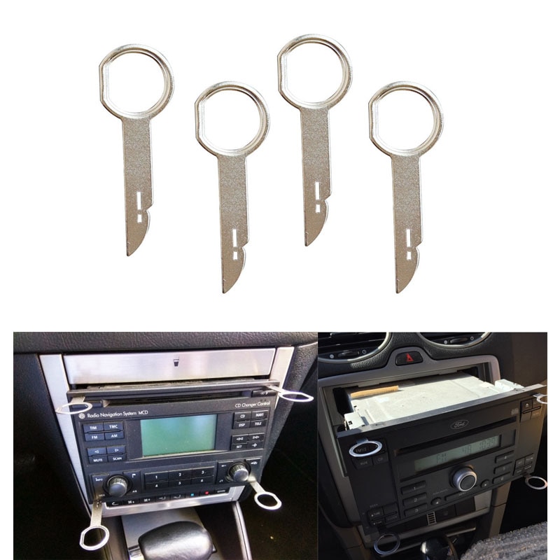 4Pcs Car Stereo Radio Remove Repair Tool Disassembly Hand Tool Set For Audi Mercedes Benz Ford Volkswage Car CD DVD Accessories