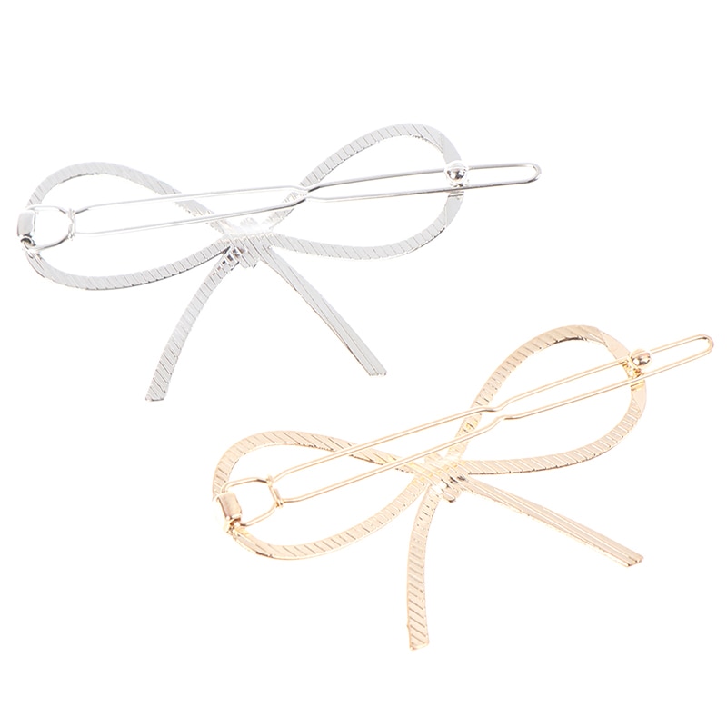1pcs Vintage Hairpins Metal Bow Knot Hair Barrettes Girls Women Hair Accessories Hairgrips New Fashion
