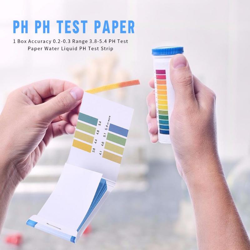 1 Box Water Hardness PH Cyanuric Bromine Chlorine Test Strip PH Litmus Paper Used to Test Juice Liquid Detergent