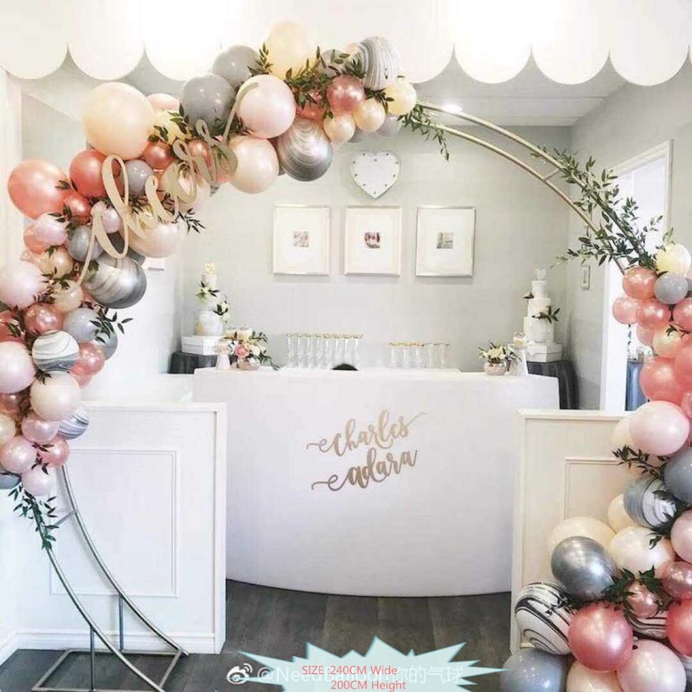 Metal Iron outdoor lawn arches backdrop stand wedding arch birthday party decor artificial Flower balloon Stand shelf door arch