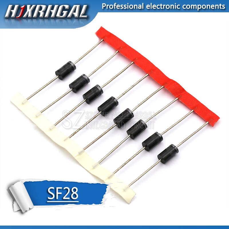 1PCS SF28 Super Fast Rectifier Diode 2A 600V DO-15 hjxrhgal