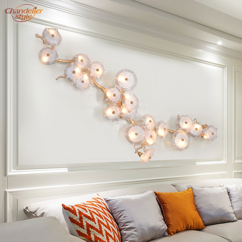 Modern Copper Wall Lamp Brass Tree Branch Wall Light Brass Wall Sconce Lighting Living Dining Room Lighting