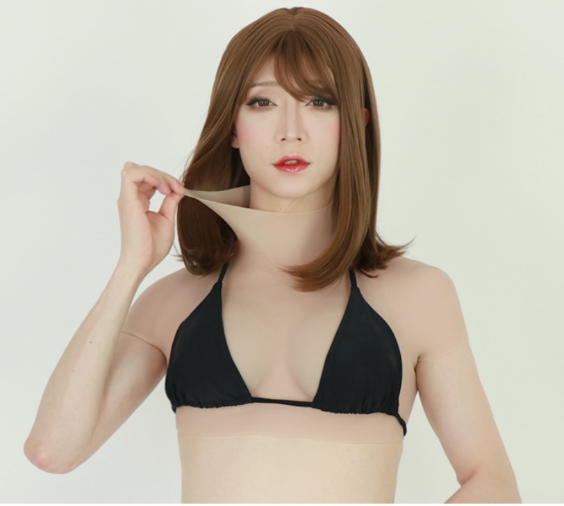 B Cup Transgender Crossdresser Artificial Silicone Fake Breast Forms Realistic Crossdressing False Boobs Men Bodysuit Sexy Mens