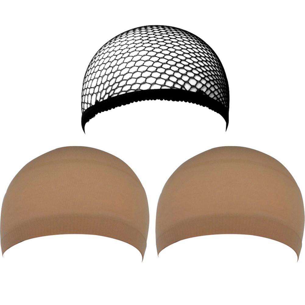 3Pcs Women Fashion High Elasticity Nylon Stocking Stretch Mesh Wig Caps Hats Hair Net for Making Wigs New