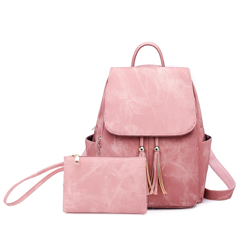 Fashion Woman Backpacks Lady's Leather Backpacks Female school backpack women Shoulder bags for teenage girls Travel Back Tassel