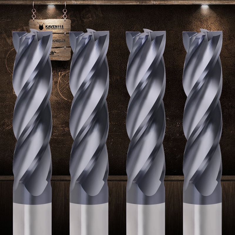ZGT 1PC Tungsten Steel Milling Cutter HRC50 4 Flute Alloy Carbide End Mill Cnc Tools 2mm 3mm 4mm 6mm Metal Cutter Wood Endmill