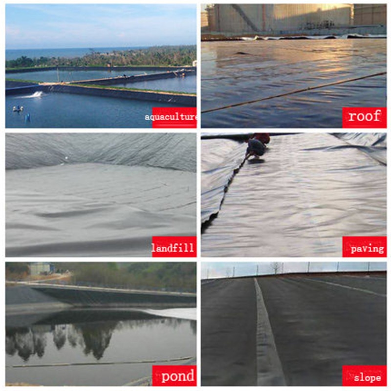 Anti-seepage membrane fish pond liner garden pond waterproof HDPE film 10M*20M