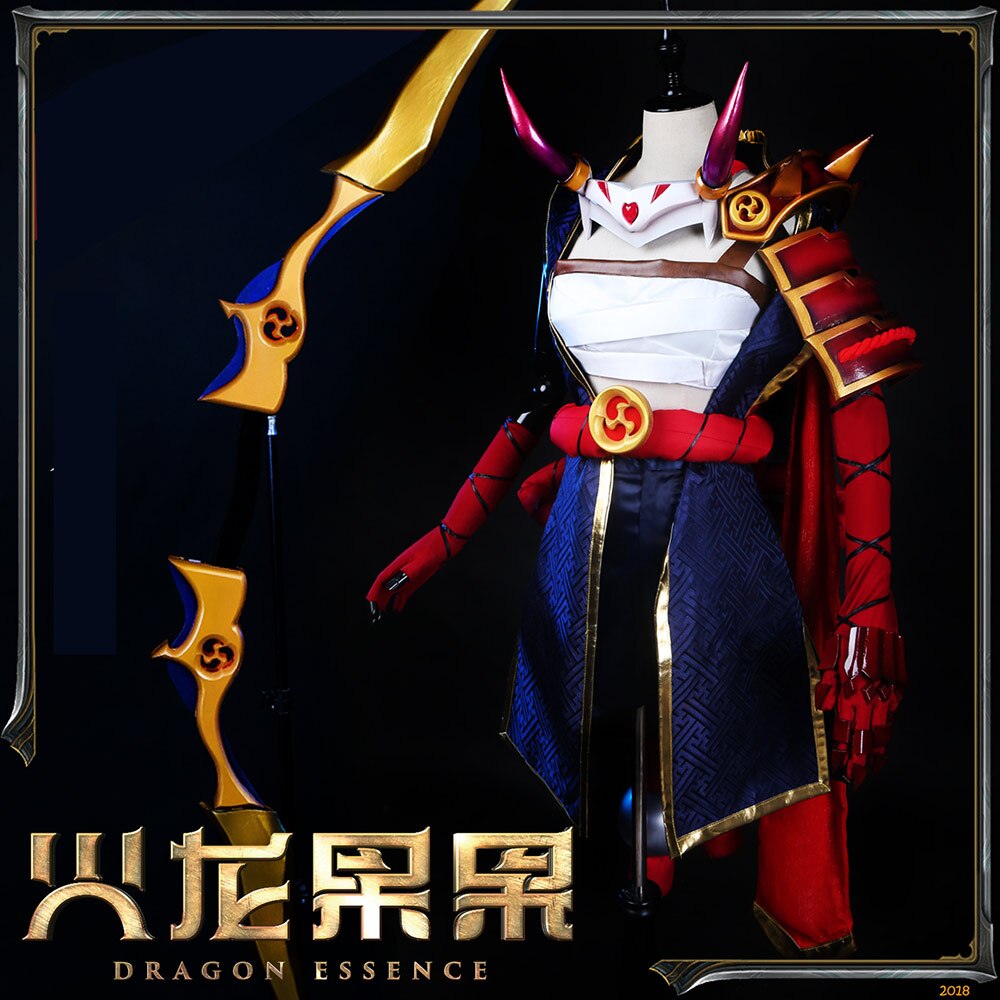 [Customize]+Prop Hot Game LOL Ashe The Month of Scarlet Snow Pea Uniforms Halloween Cosplay Costume Party Suit For Women Outfit