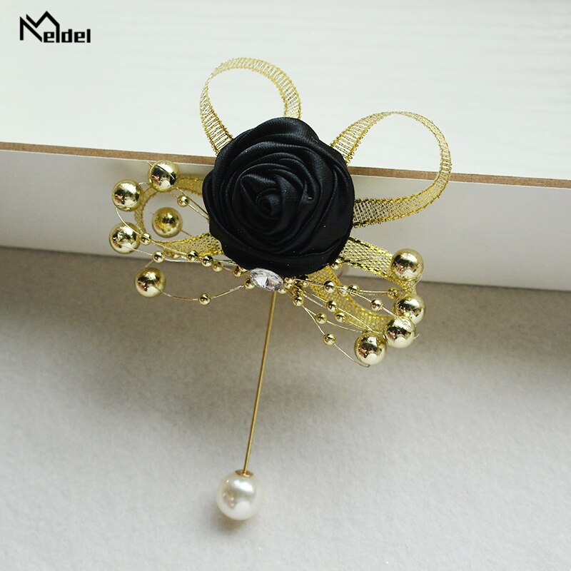 Meldel Brooch Flower Pearl Beautiful Brooches for Women Pins Cardigan Shirt Shawl Coat Badge Clothes Fashion Jewelry Accessories