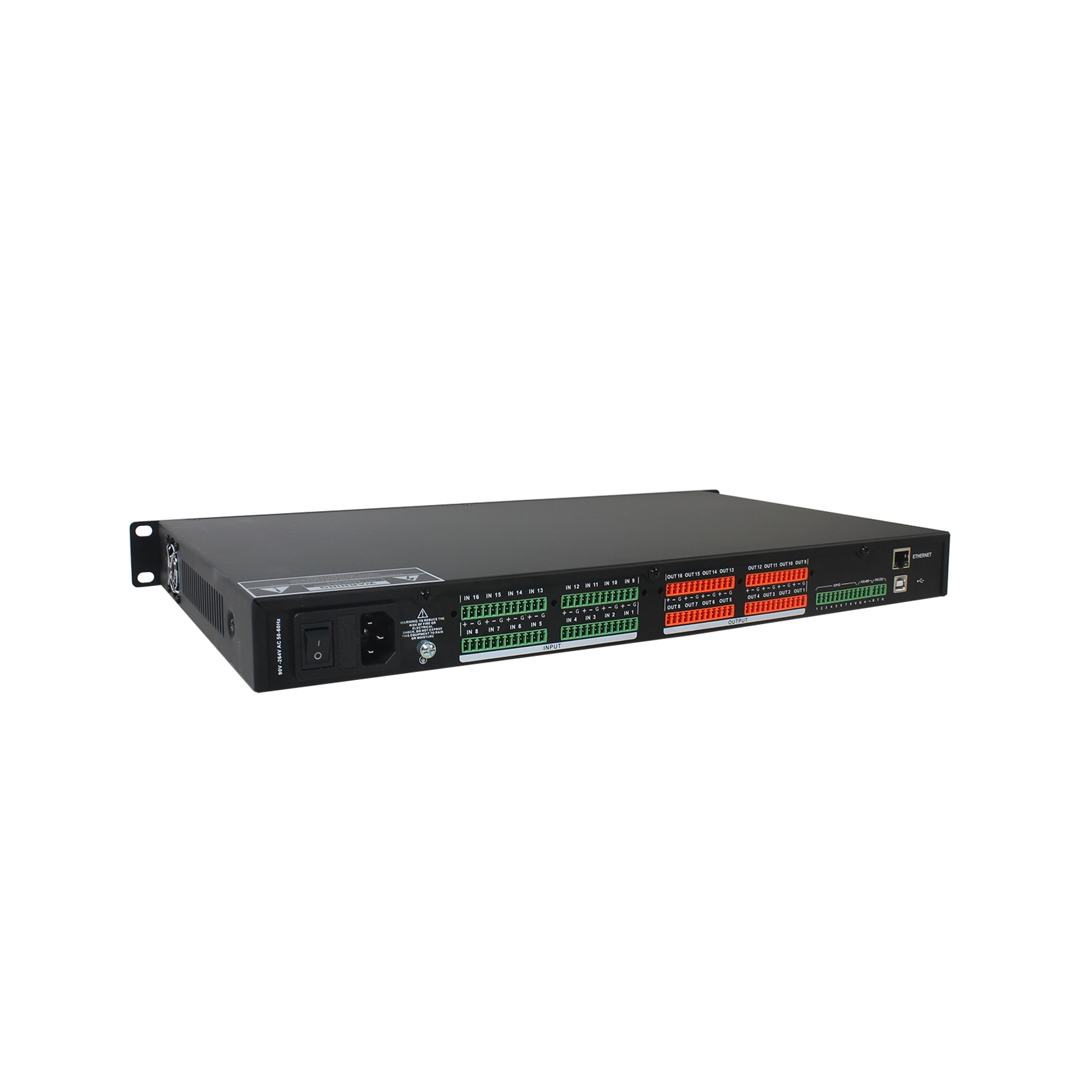 16 in 16 out DSP Professional Dante Audio Transmitter/Converter and Sound Processor for PA Public Address System