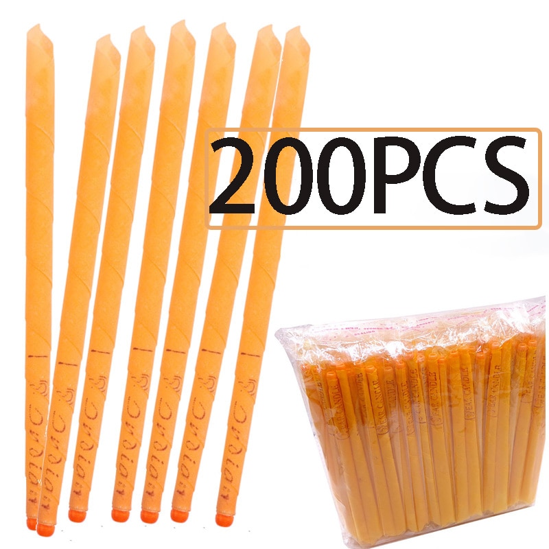 10-200pcs Ear Candle Wax Removal Tool Ear Cleaner Ear Candle Beeswax Good Product Hopi Ear Wax Indian Coning Fragrance Cleaning